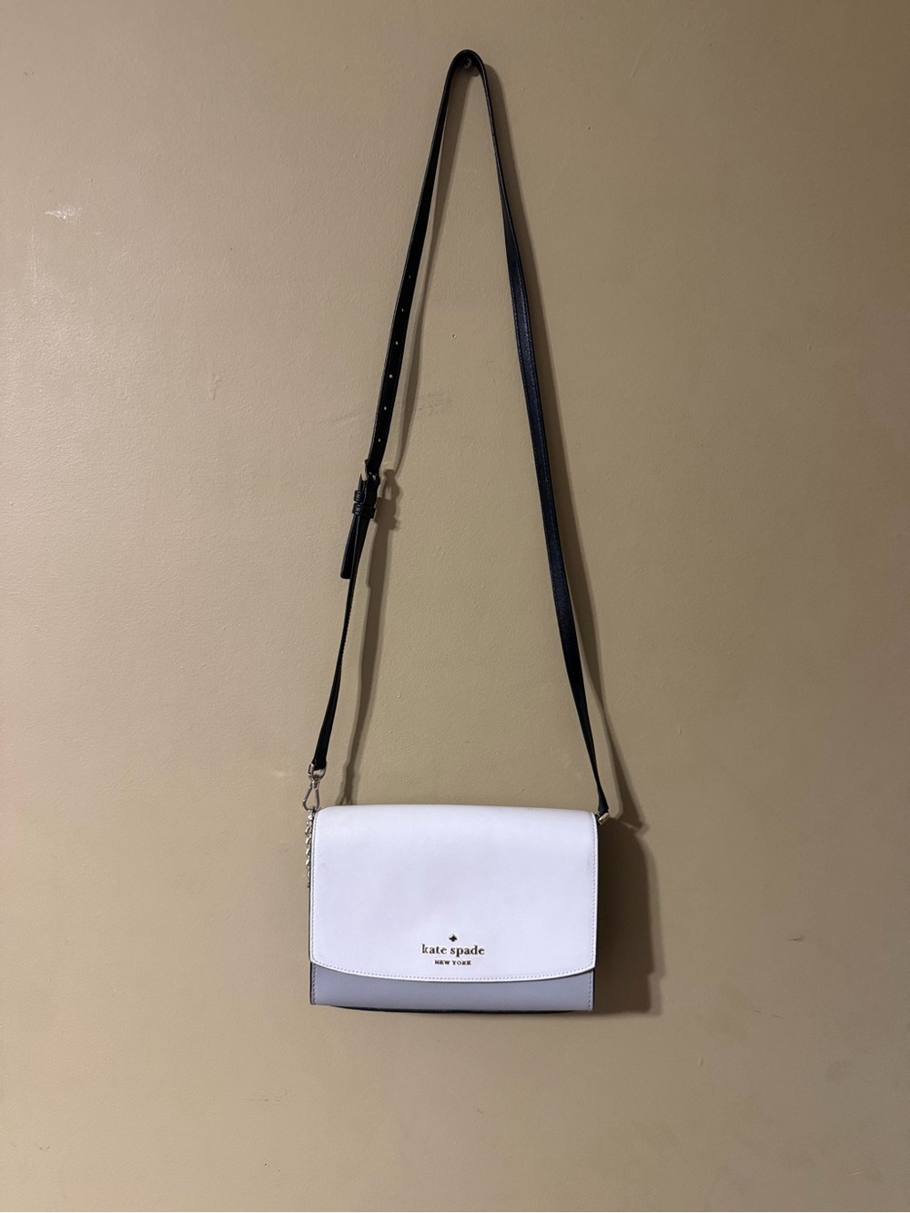 kate spade White, Gray & Black Crossbody Bag